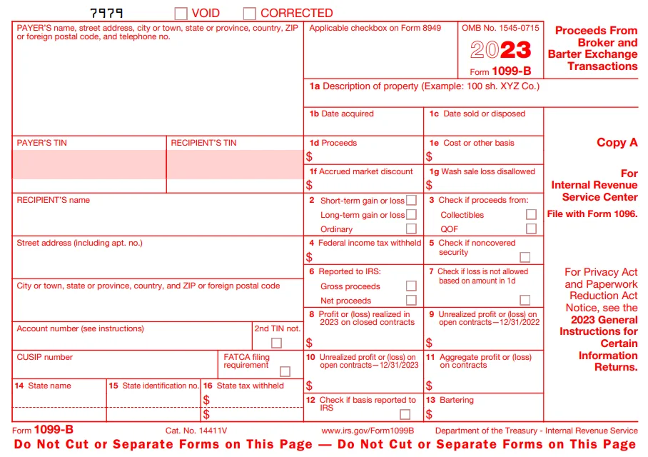 2023 IRS Form 1099-B